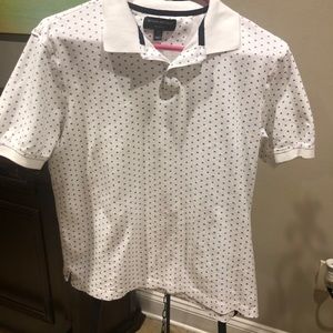 Banana republic white/blue dress polo